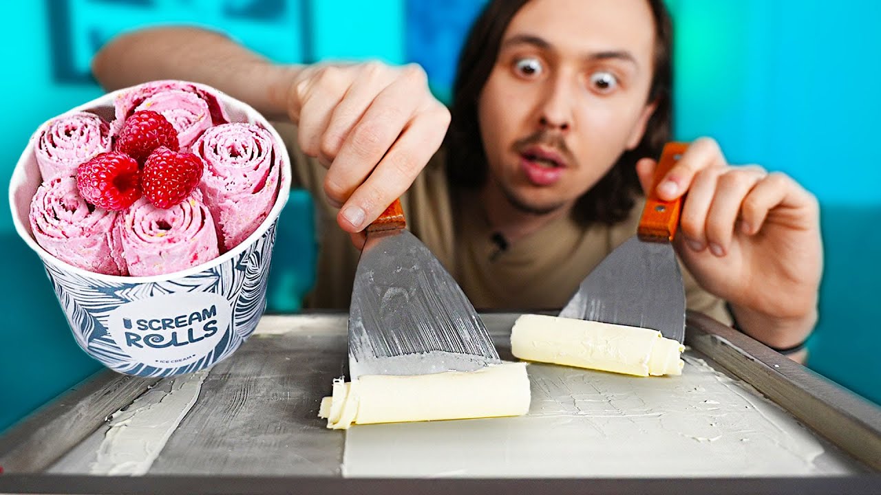 Je teste une machine à glace roulée