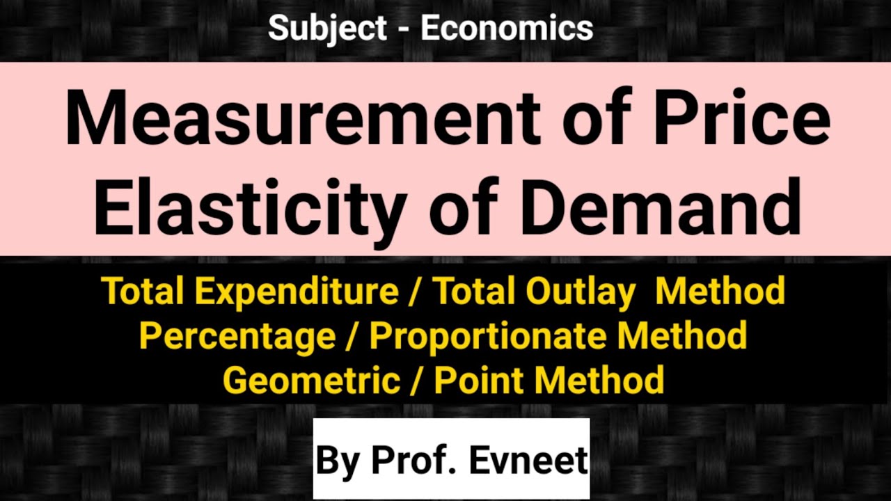 Measurement of Price Elasticity of Demand | Methods of Price Elasticity of Demand | UGC NET