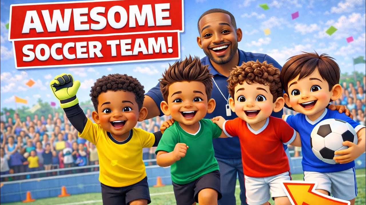 Soccer Nursery Rhymes for Kids ⚽ | Football Match | Kids Song Sing Along