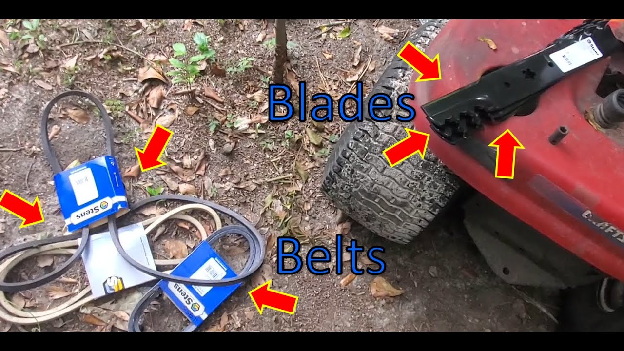 Installing the belts on a Craftsman DYT 4000