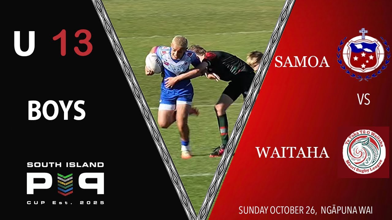 Waitaha U13 vs Samoa U13 Boys, Round 1 (Pacific Elite Pathway Cup 2025)