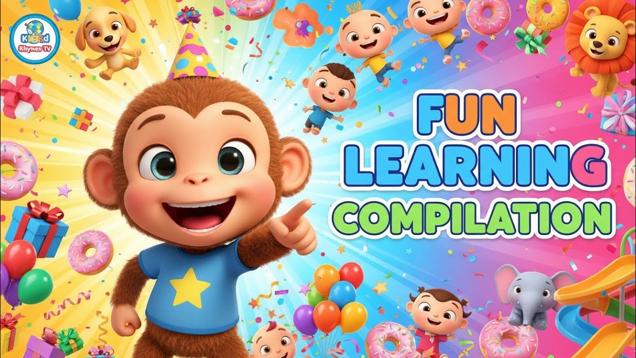 Fun Learning Compilation for Kids 🌈 | ABC, Animals, Numbers & Dance With Kids World Rhymes TV  