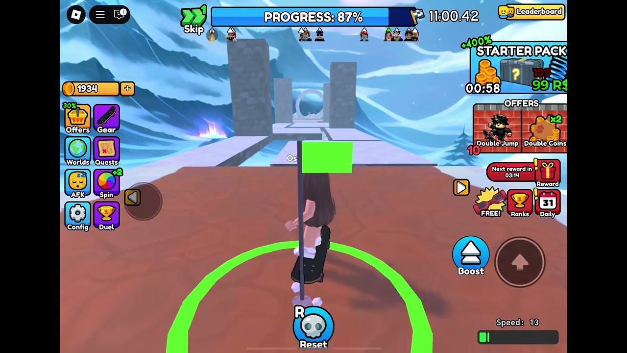 Skateboard obby part 2  stages 2,3,and 4