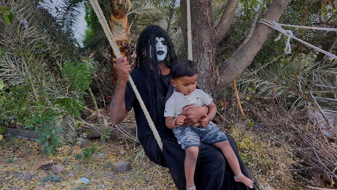 भुत मुन्नीच्या झोक्यावर बसल 🫣#भांडण 