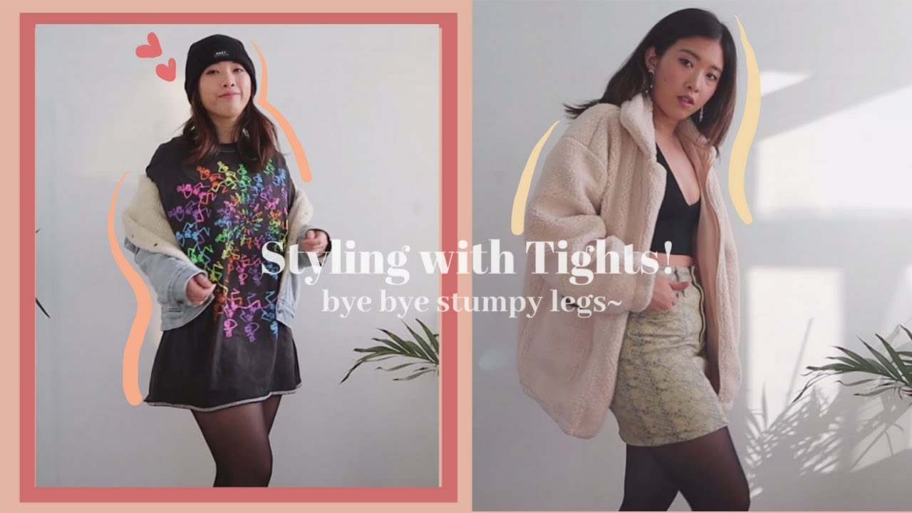 How To Wear Tights in Spring 2020! | Petite Peach