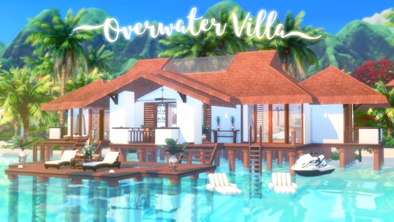 Overwater Villa 🏝️ 🐠  | The Sims 4 Island Living | Speed Build | CC Free + Download Links