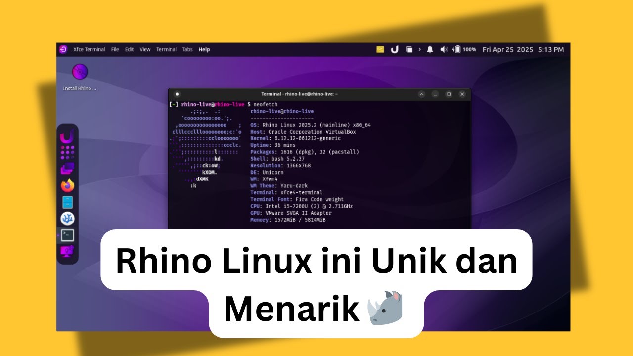 Rhino Linux Review: Lightweight Linux | Linux for Programmers | Best Linux of 2025 | Adi Setiawan...