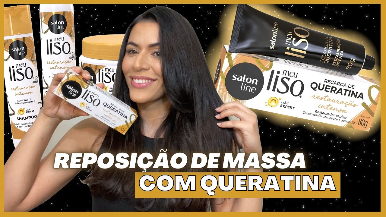 TESTEI RECARGA DE QUERATINA SALON LINE *MEU LISO* - Cabelo Encorpado e Pontas cheias | Larisse Gama