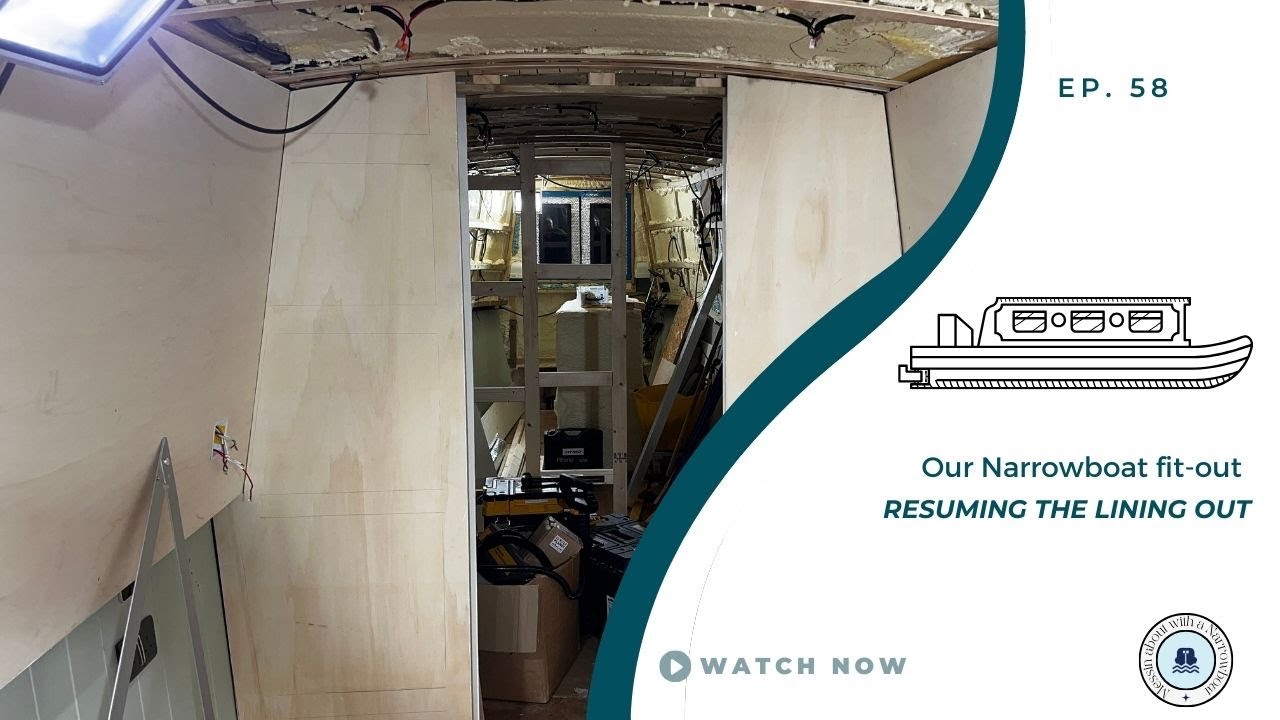 Resuming lining out walls and bulkheads | Our Narrowboat Fit-out | EP58