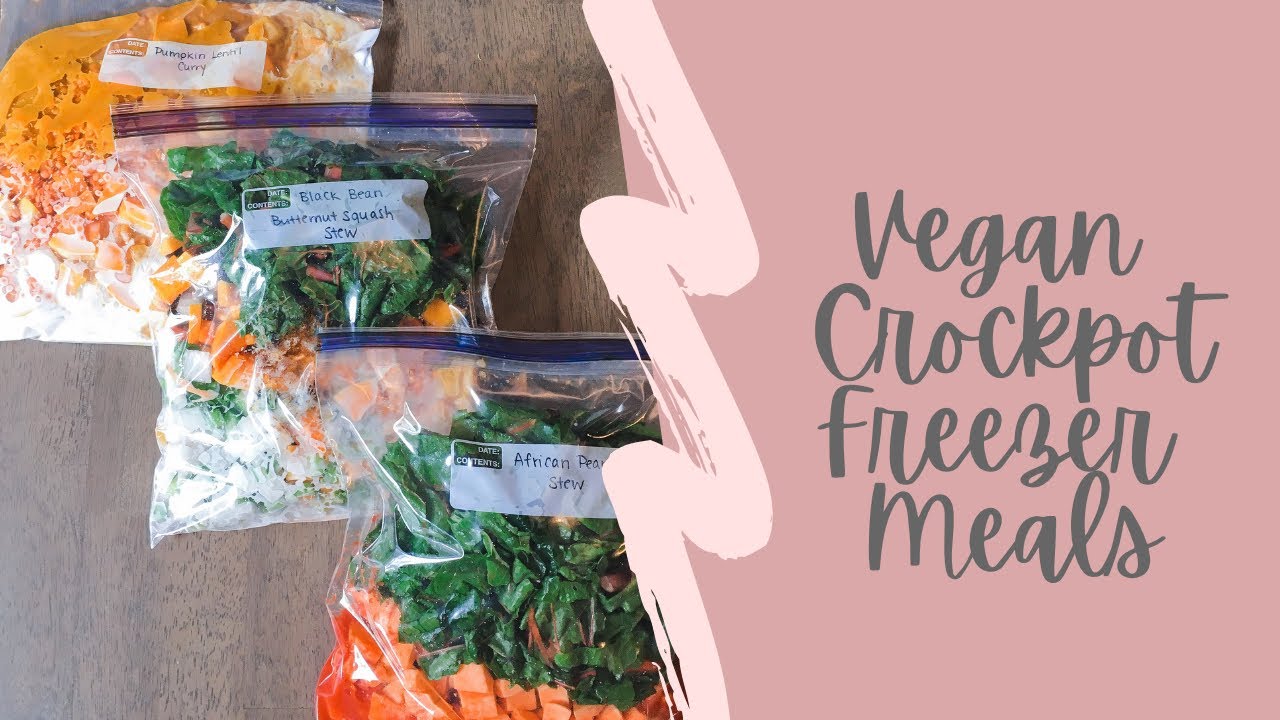 Easy Vegan Freezer Crockpot Meals | Fall Inspired | Crocktober