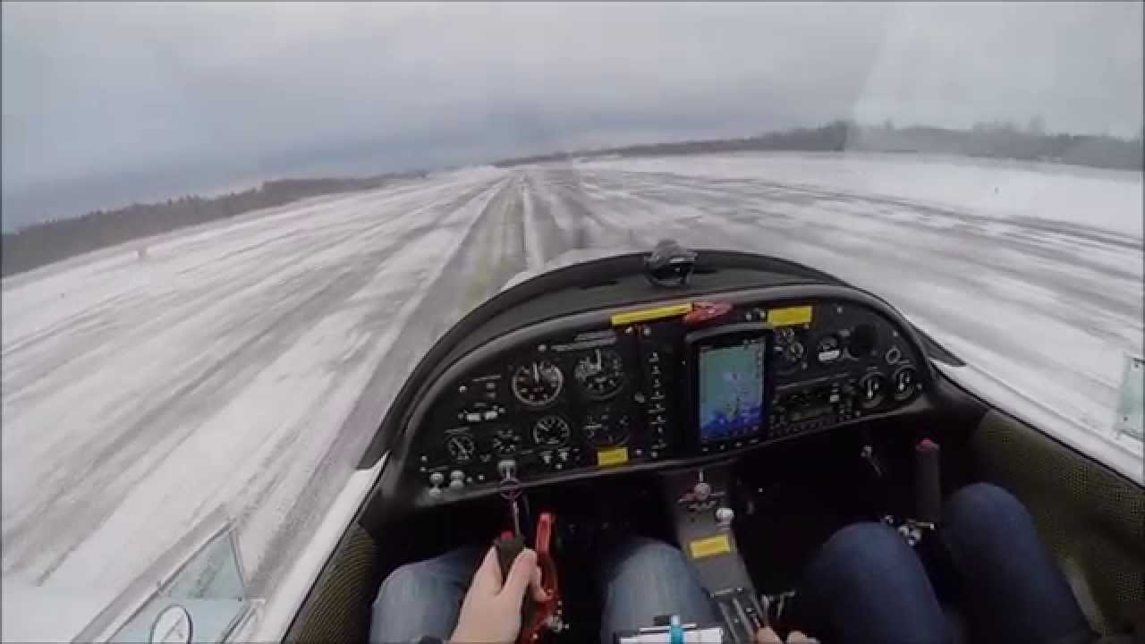 GoPro Hero4 VFR winter flying in Finland, EFHF - FM250 Vampire II - Pilot's view