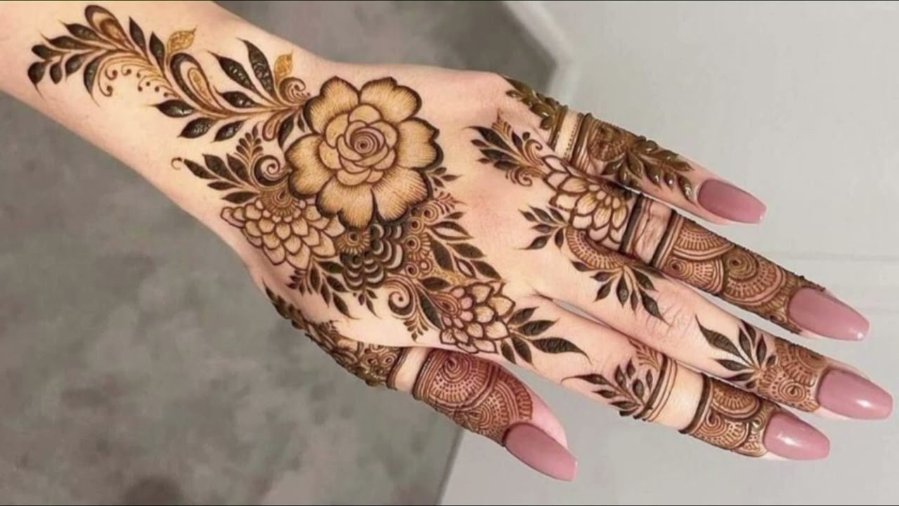 New Mahndi design simple beautiful wedding #hend Mahndi design #