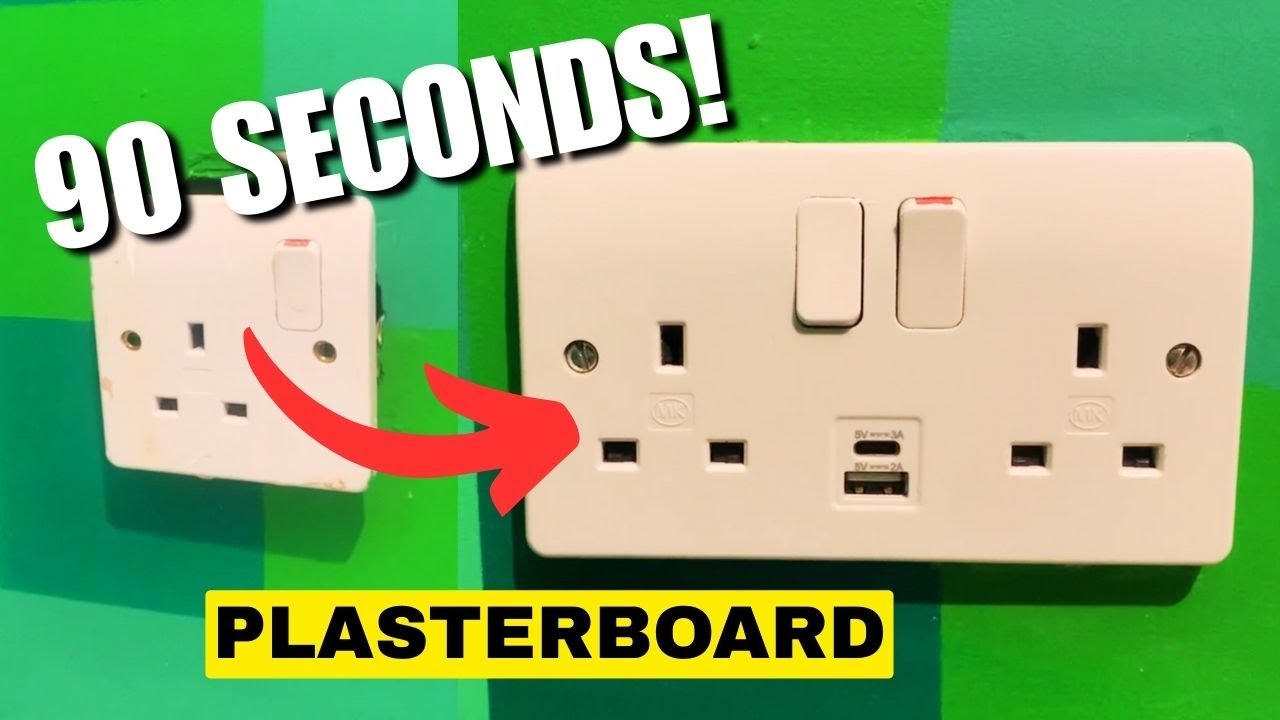 I Replaced A Single Socket To A Double Socket [PLASTERBOARD]