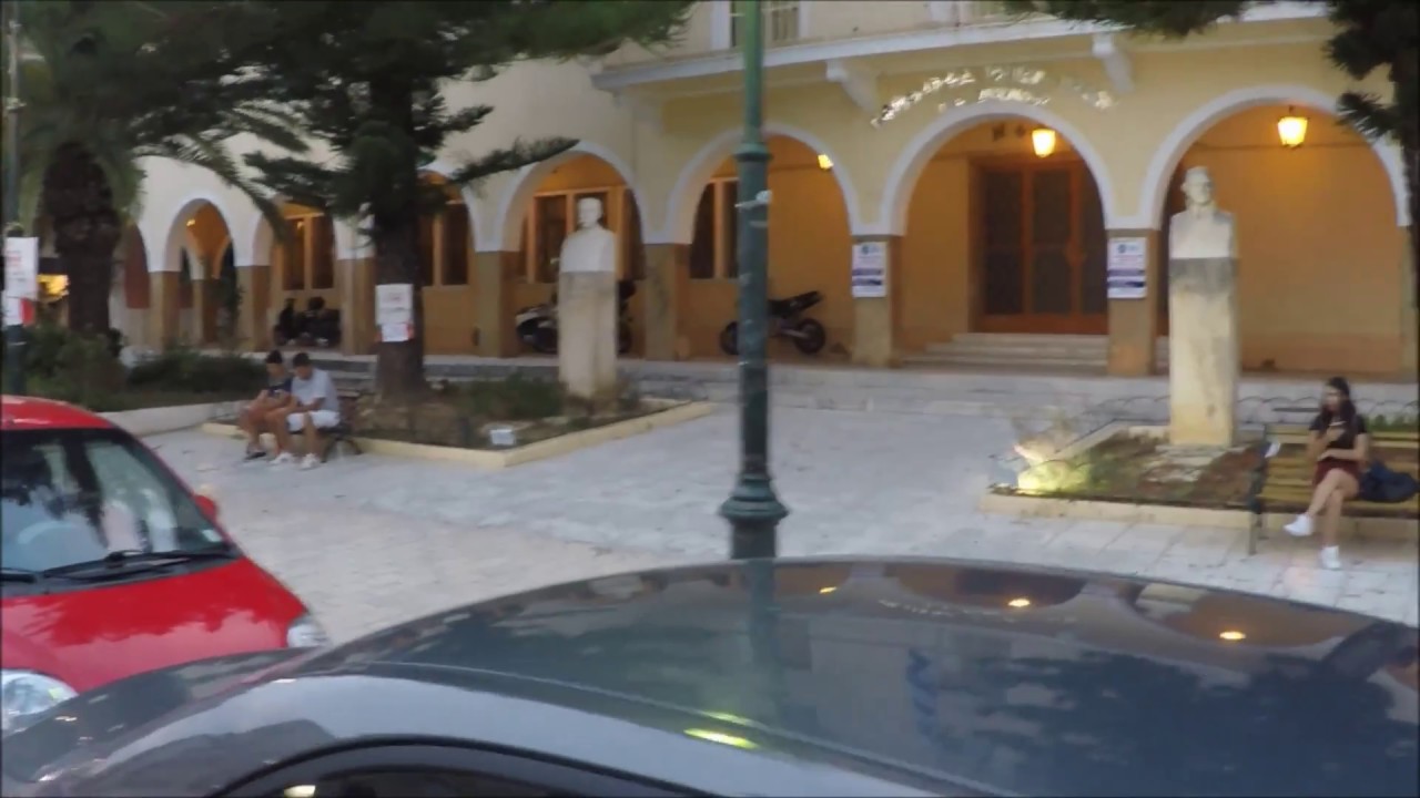A twilight walk in Zakynthos town, Greece