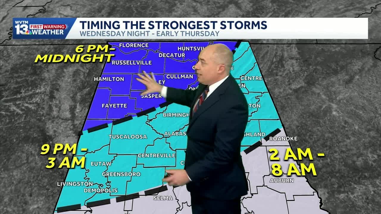 Severe storms left damage Monday night, more severe weather in Alabama's forecast this week