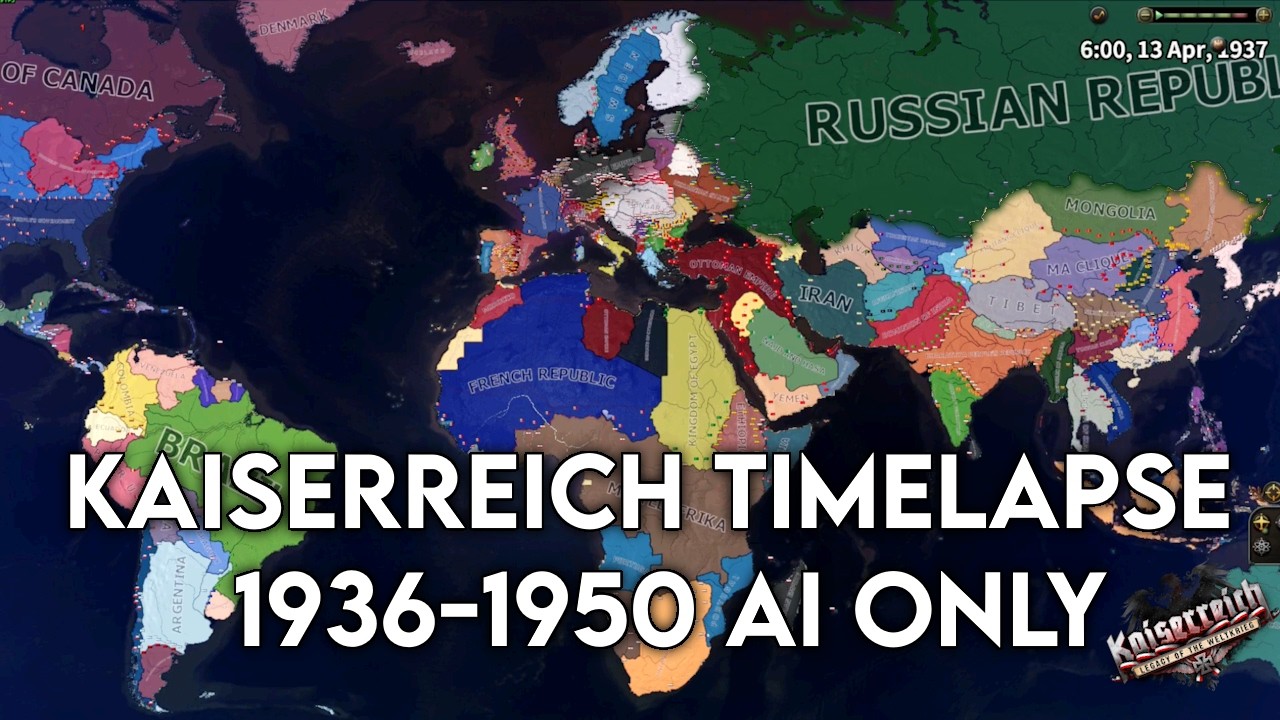 KAISERREICH 1936-1950 HOI4 TIMELAPSE