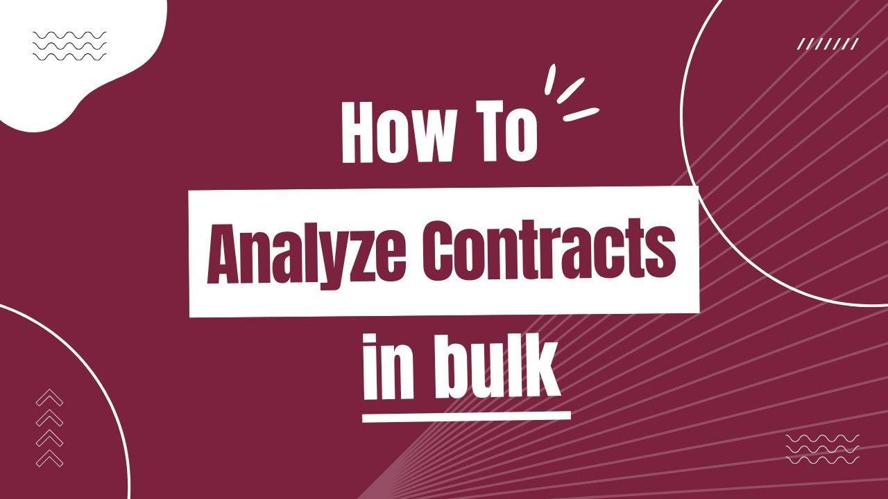 How to Review Thousands of Contracts at Once