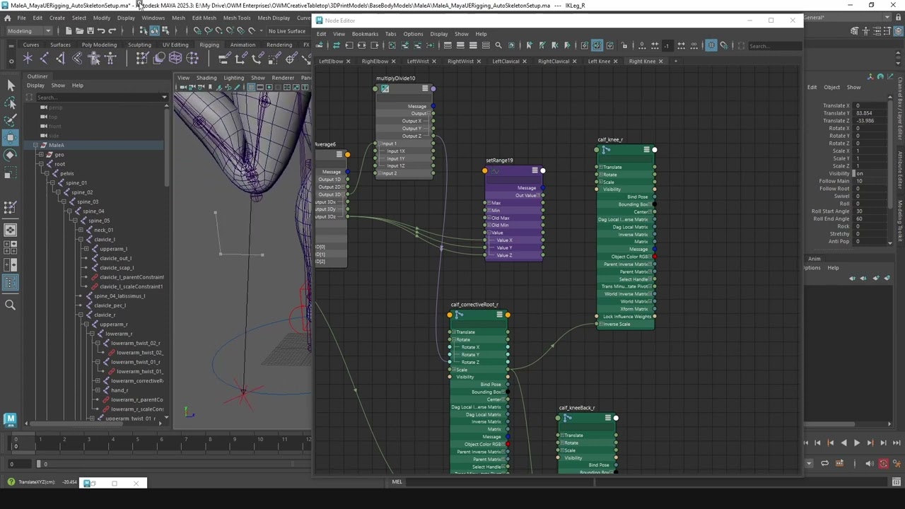 Automated Corrective Joint Setup In Maya
