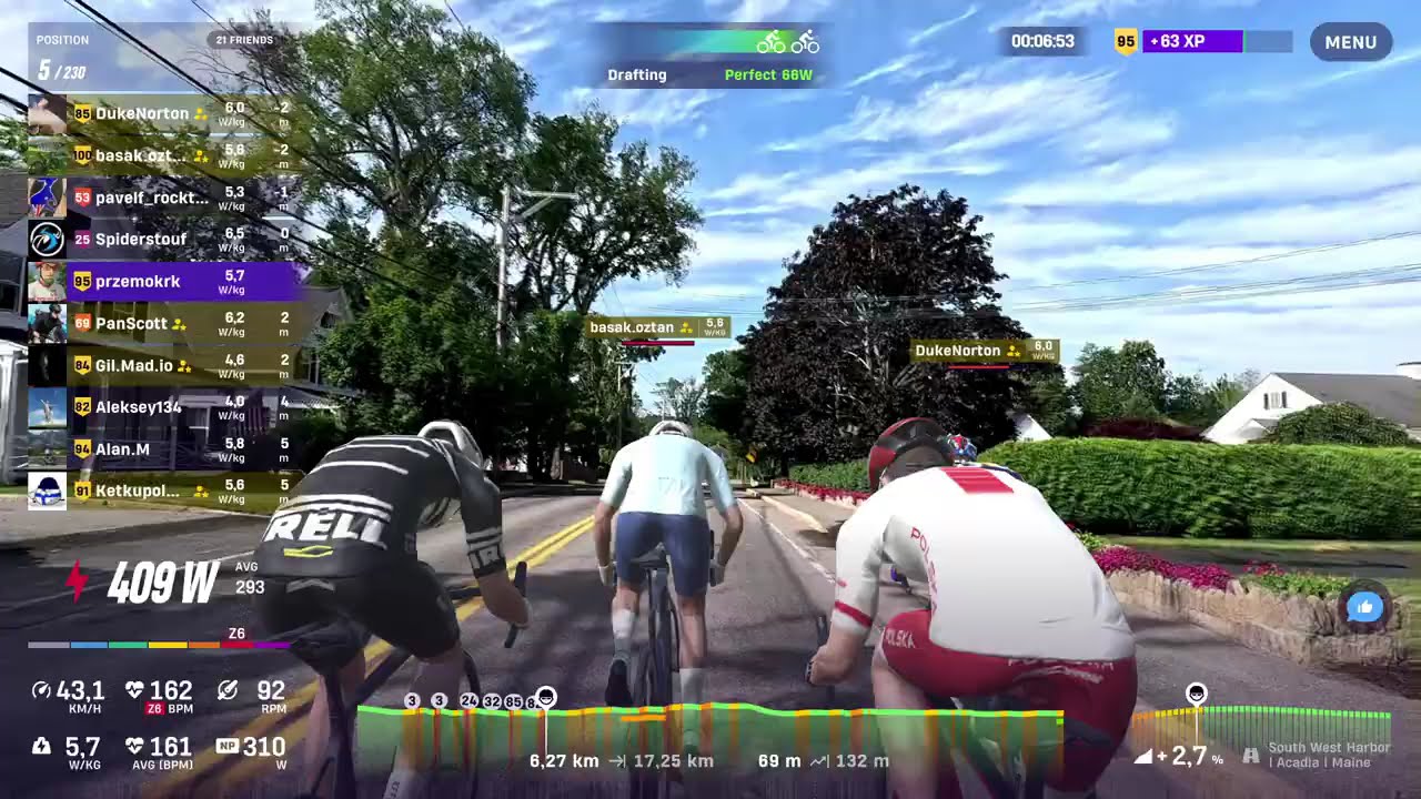 Rouvy.US NP.Racing series stage 5 raceB.Potato medal.