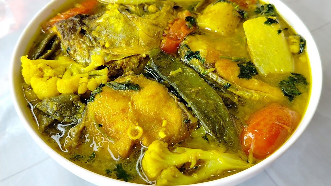 অসম্ভব মজাদার শীতের সবজি দিয়ে সুস্বাদু রুই মাছের ঝোল রান্না-Mixed Vegetable with Fish Curry by Bithi