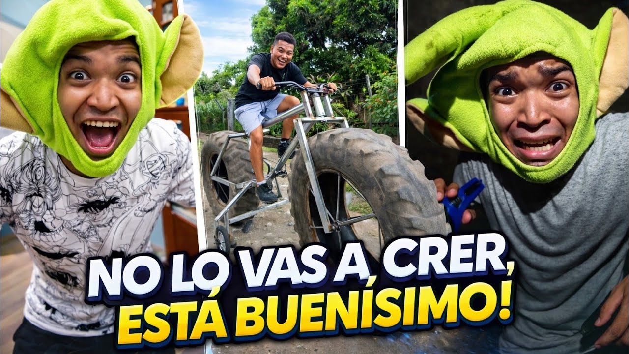 ALFREDO LARIN CON CASCO DE YODA Y BICICLETA GIGANTE - ¡COMPILACIÓN MUY DIVERTIDA!