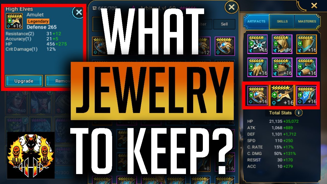 RAID: Shadow Legends | What gear to keep? Jewelry / Jewellery guide! Best way to grind silver!