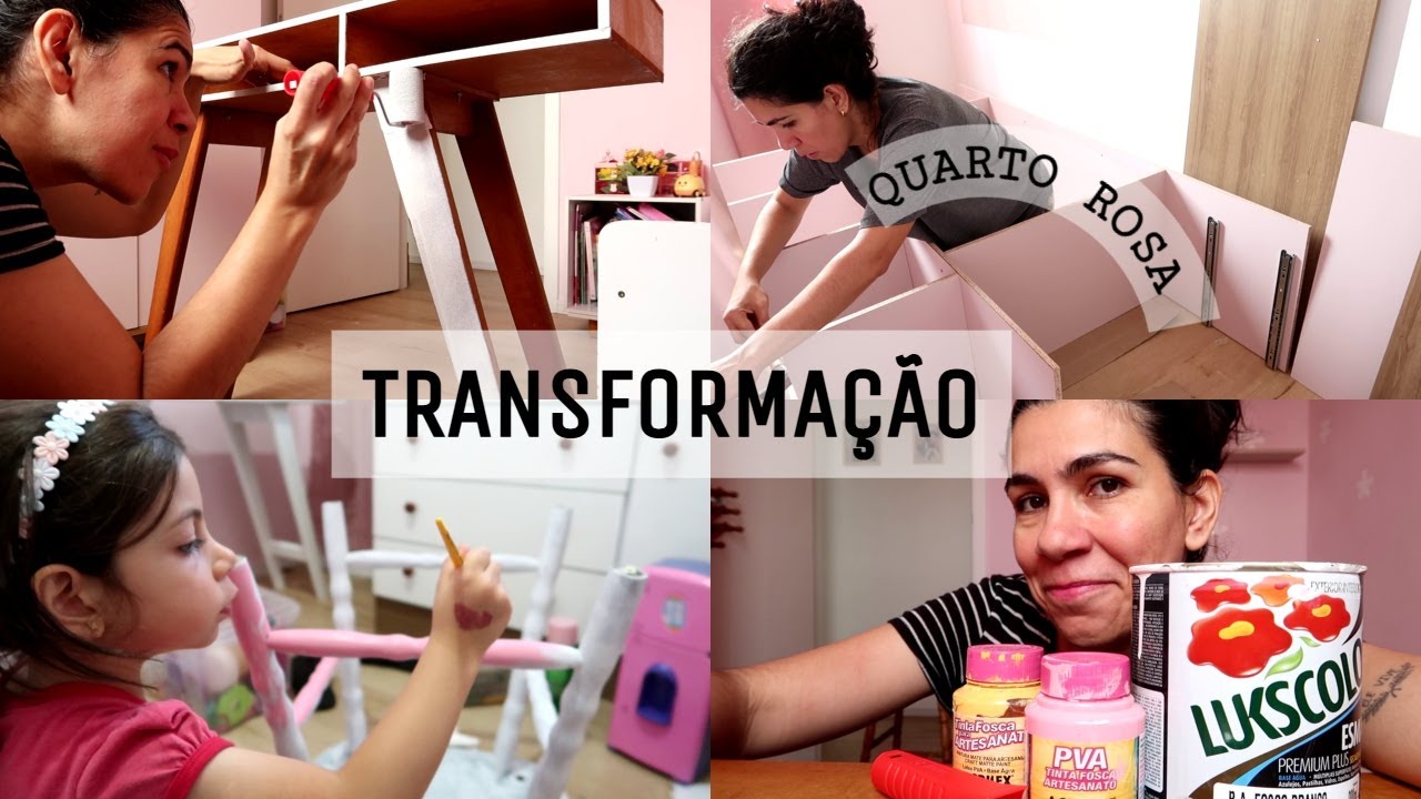 DIY | TRANSFORMAÇÃO | QUARTO ROSA