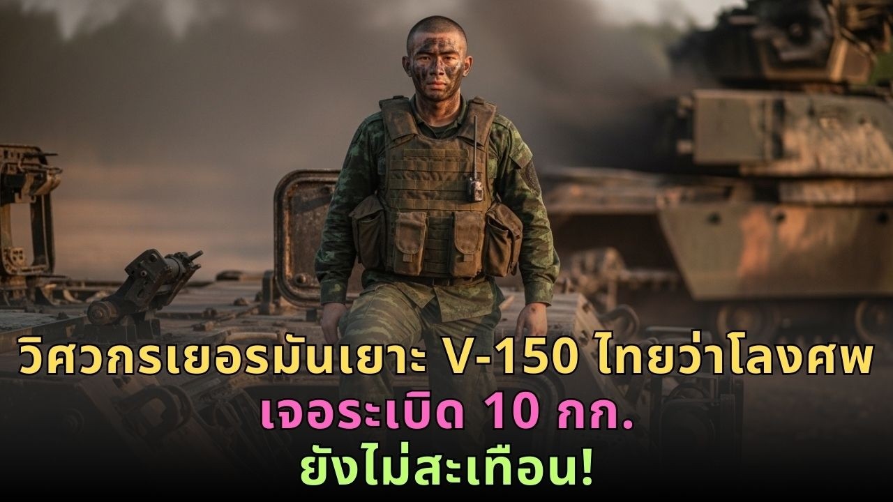 วิศวกรเยอรมันเยาะ V-150 ไทยว่าโลงศพ แต่เงียบเมื่อระเบิด 10 กก. ไม่สะเทือน ทหารไทยตะเบ๊ะเฉย!
