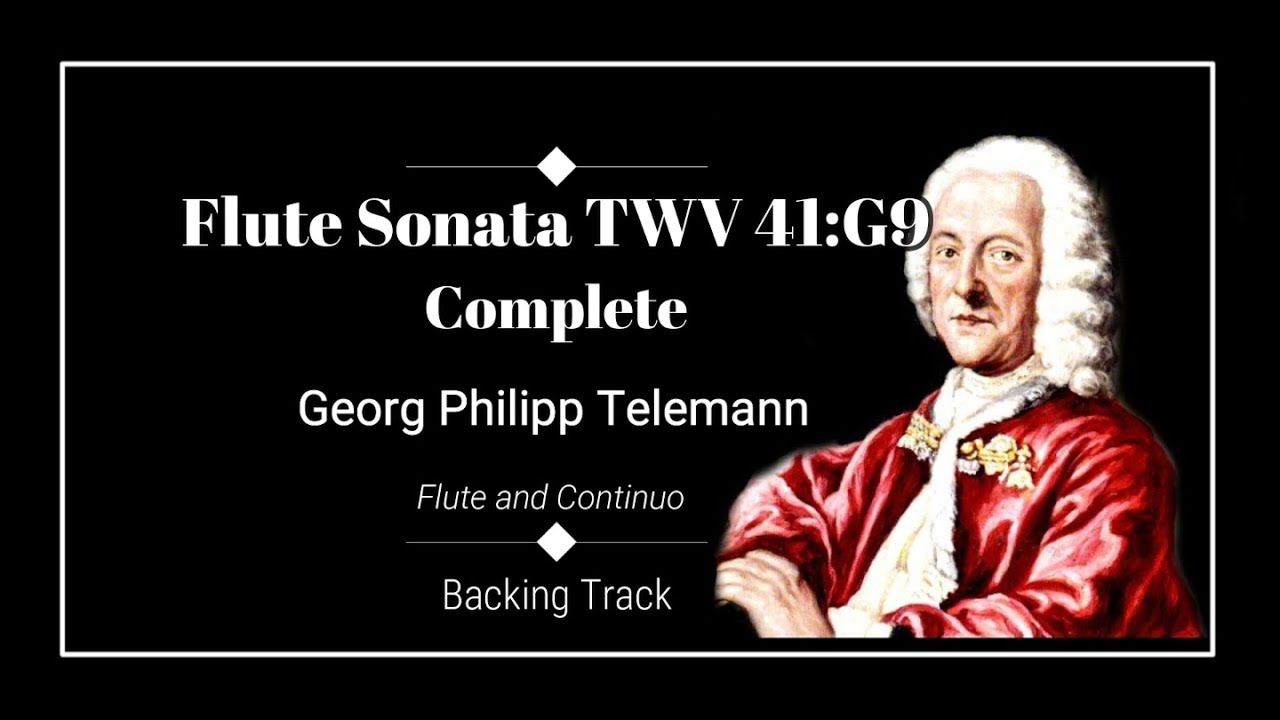Flute Sonata TWV 41:G9 - Georg Philipp Telemann - backing track