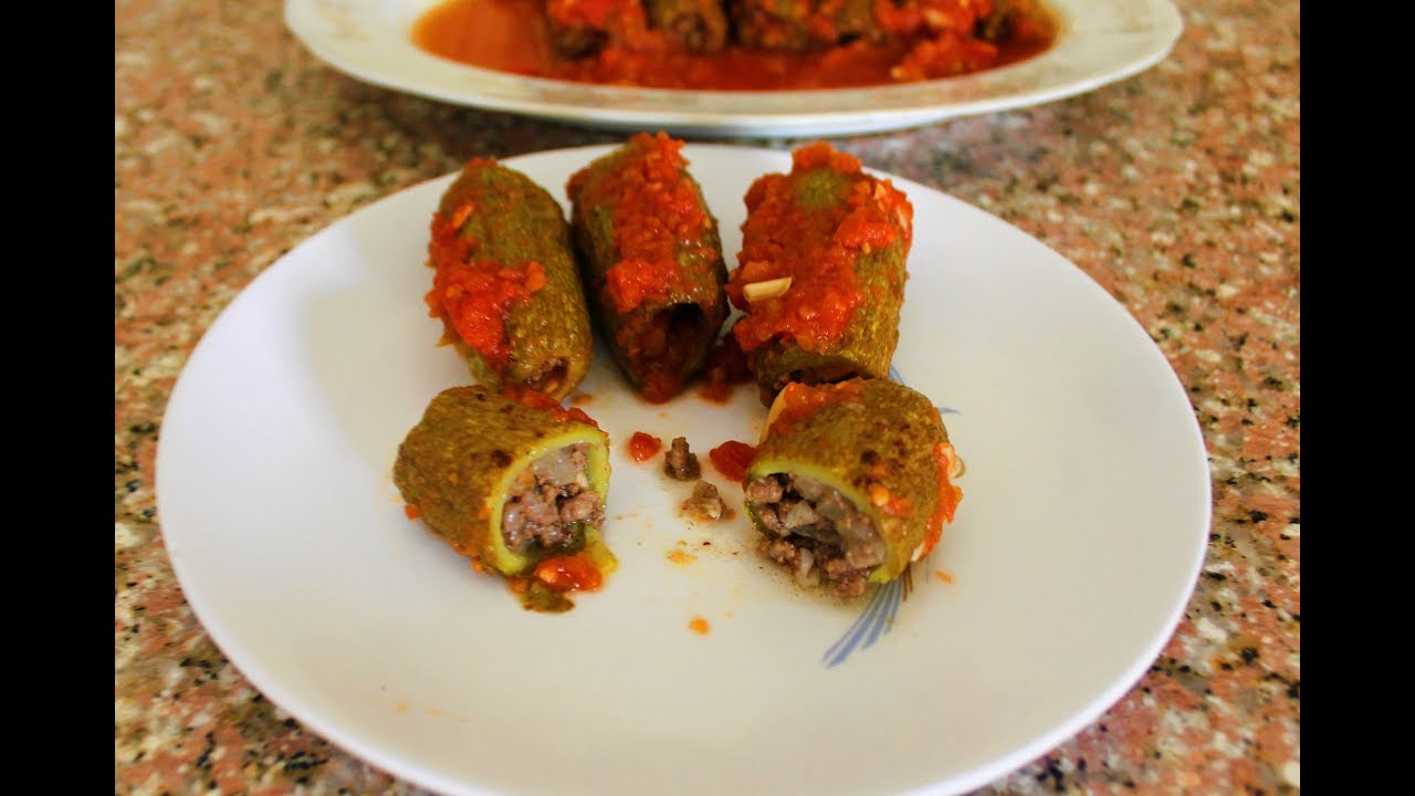 Sheikh el mahshi step by step recipe, stuffed zucchini وصفة شيخ المحشي