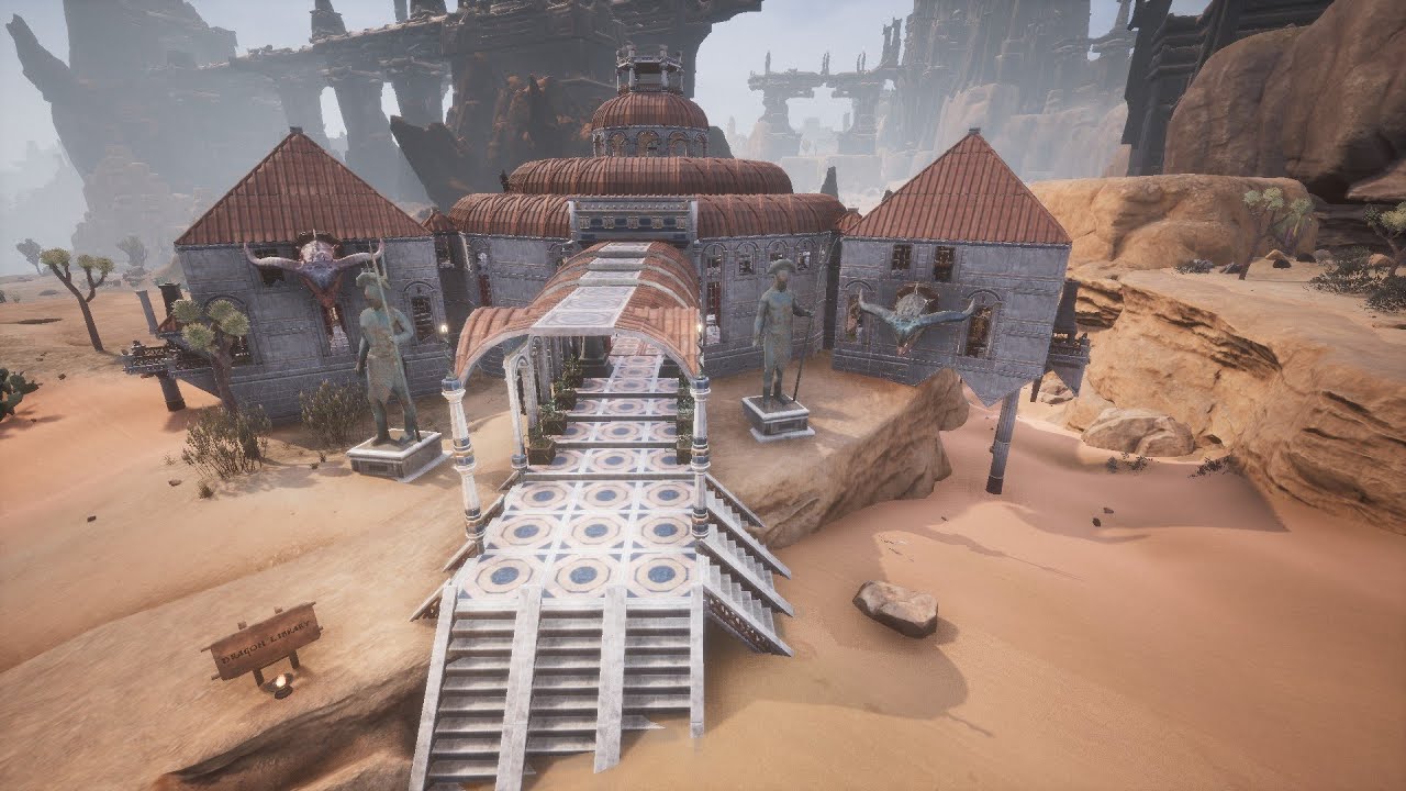 Dragon Library: Conan Exiles Creative Builds | Dragon Library Inspired by Ancient Alexandria