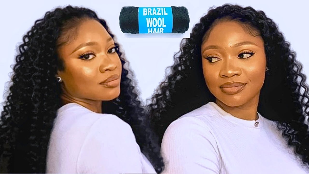 😱Brazilian Wool Did That! 😱How to Achieve a Deep Curly Wave Using Brazilian Wool#protectivestyles