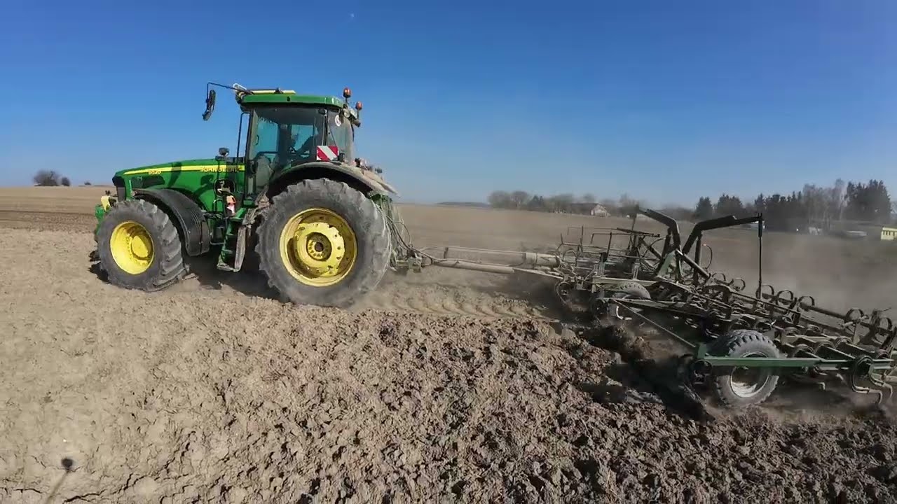 John Deere 8520 & kombinátor originální zvuk 2025