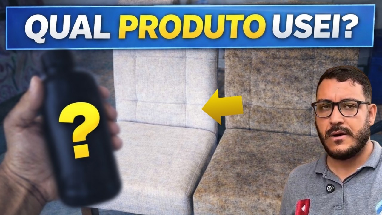 MOSTREI QUAL O PRODUTO EU UTILIZEI PARA FAZER LIMPEZA DE CADEIRA!