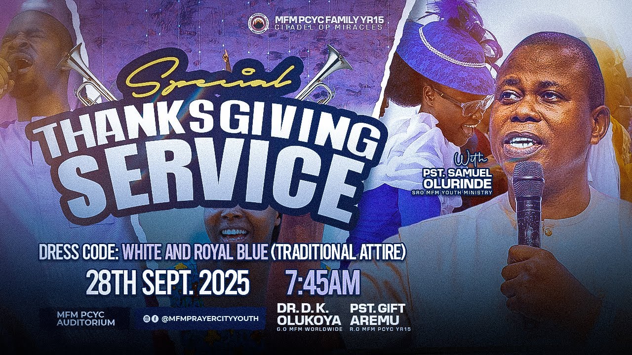 MFM PCYC SUNDAY SERVICE | SPECIAL THANKSGIVING | 28TH SEPTEMBER 2025