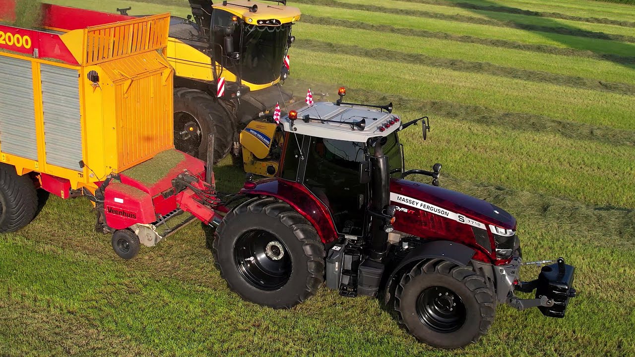 Gras hakselen | Chopping grass | New Holland | Massey Ferguson | NEW | Veenhuis | Grasoogst 2025