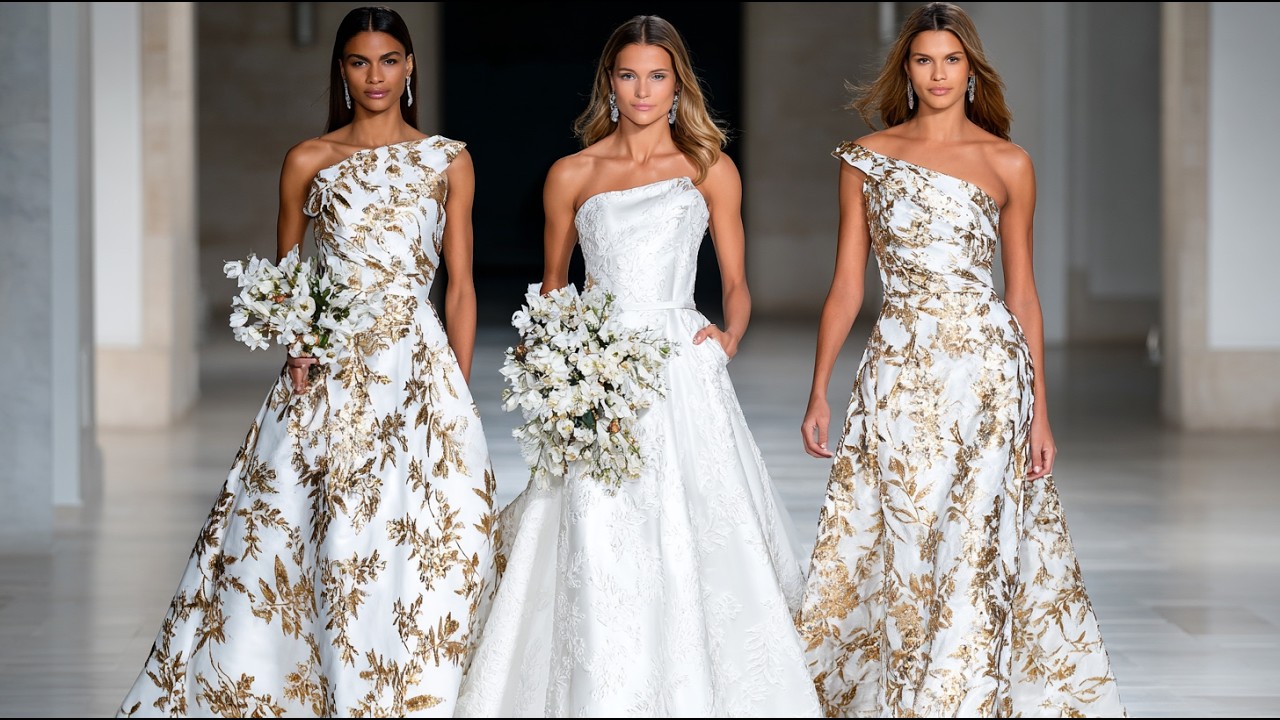 Свадебная коллекция Pronovias весна 2026 | Основные моменты показа свадебных платьев в оттенках с...