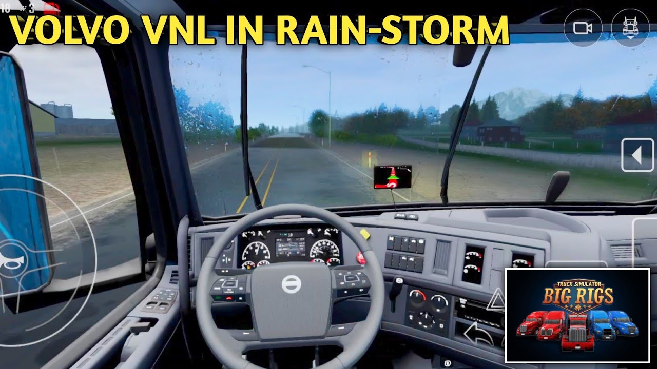 Heavy Rain & Thunderstorm | Volvo VNL Cockpit Drive - Truck Simulator Big Rigs