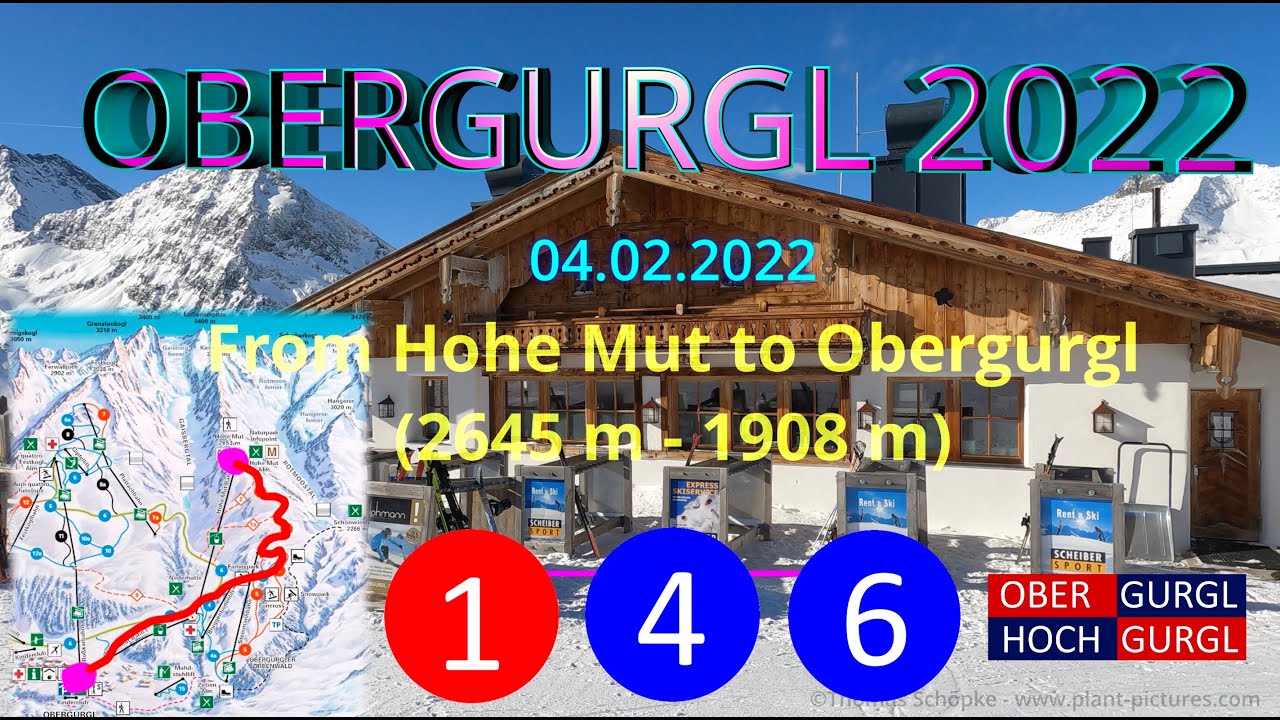 Skiing Obergurgl 04/02/2022: From Hohe Mut to Obergurgl