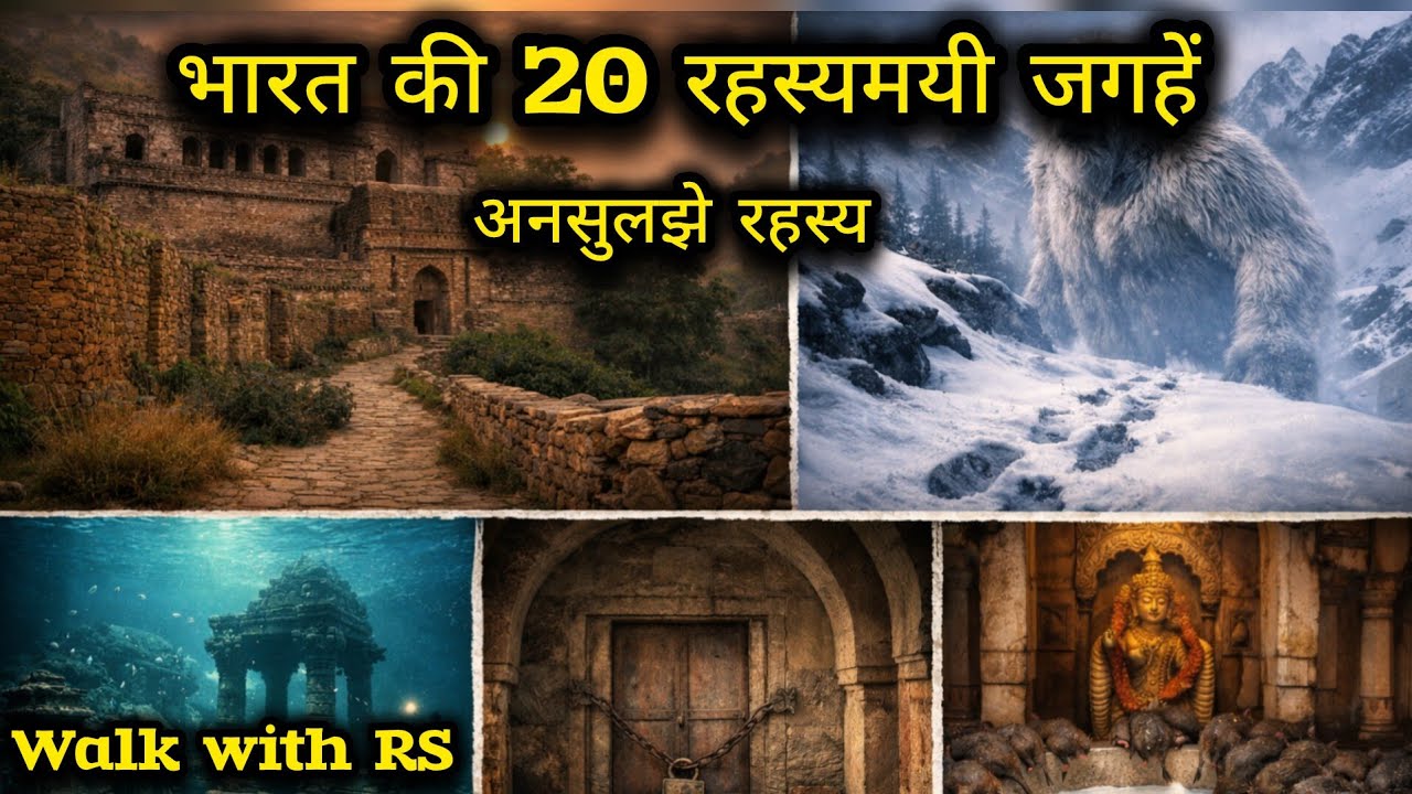 भारत की 20 रहस्यमयी जगहें | 20 Mysterious Places in India | Walk with RS 
