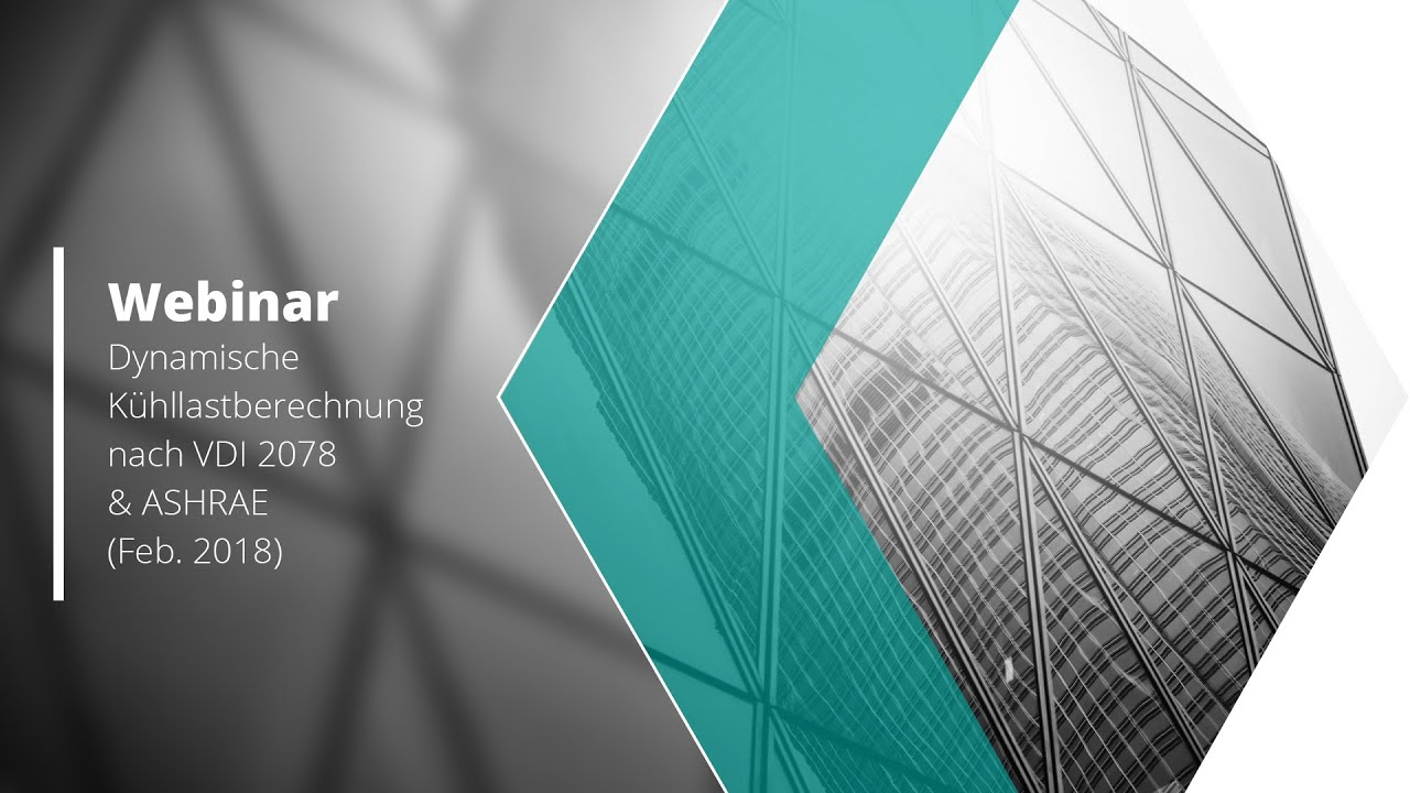 Dynamische Kühllastberechnung nach VDI 2078 und ASHRAE mit liNear Building Cooling Dynamic