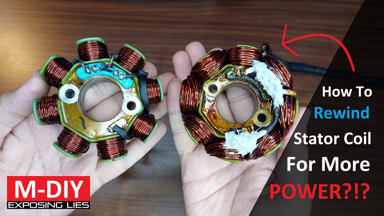 How To Rewind Stator Coil In A Motorcycle? Stator Upgrade For More POWER!