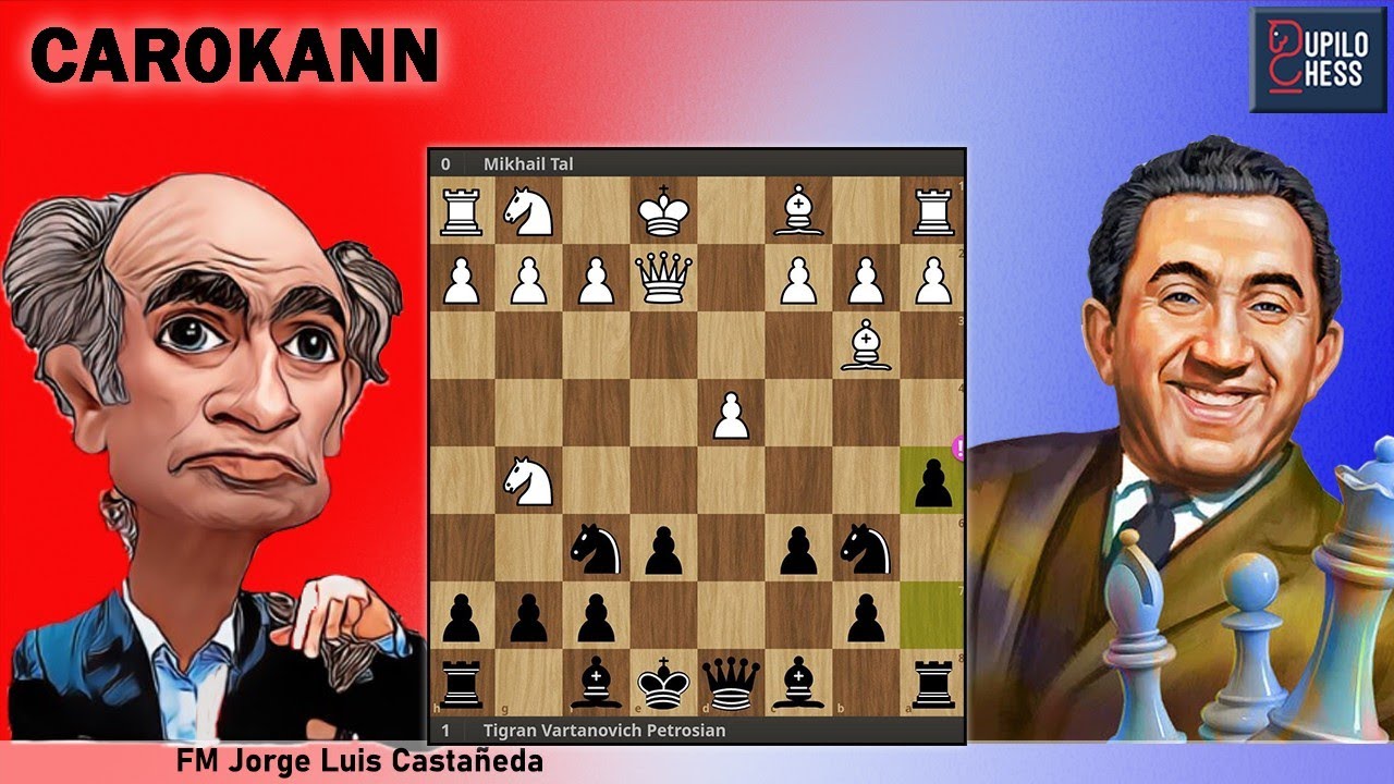 La partida más emocionante que he analizado en la Defensa CaroKann /   Tal vs Petrossian /1973.