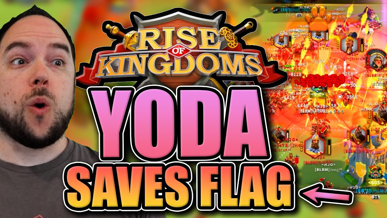 Yoda808 saves flag [strongest player filling all 7 marches] Rise of Kingdoms