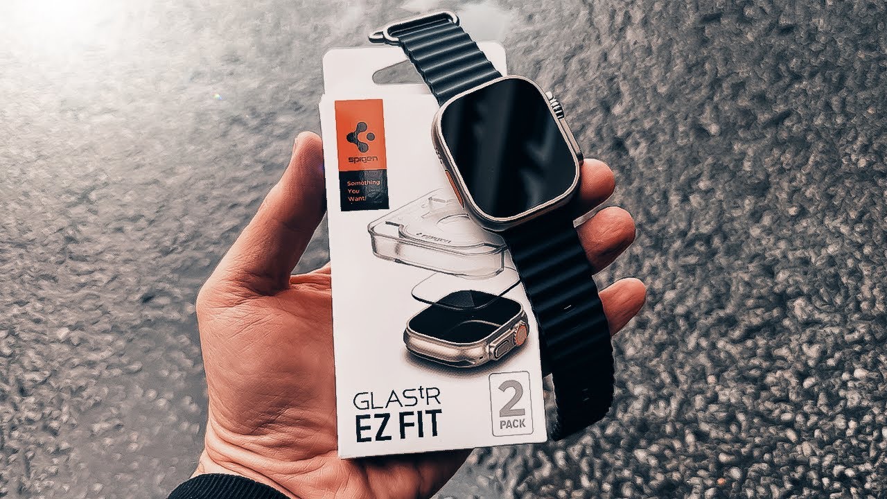 Apple Watch Ultra Spigen GLAStR EZ Fit Screen Protector Install!
