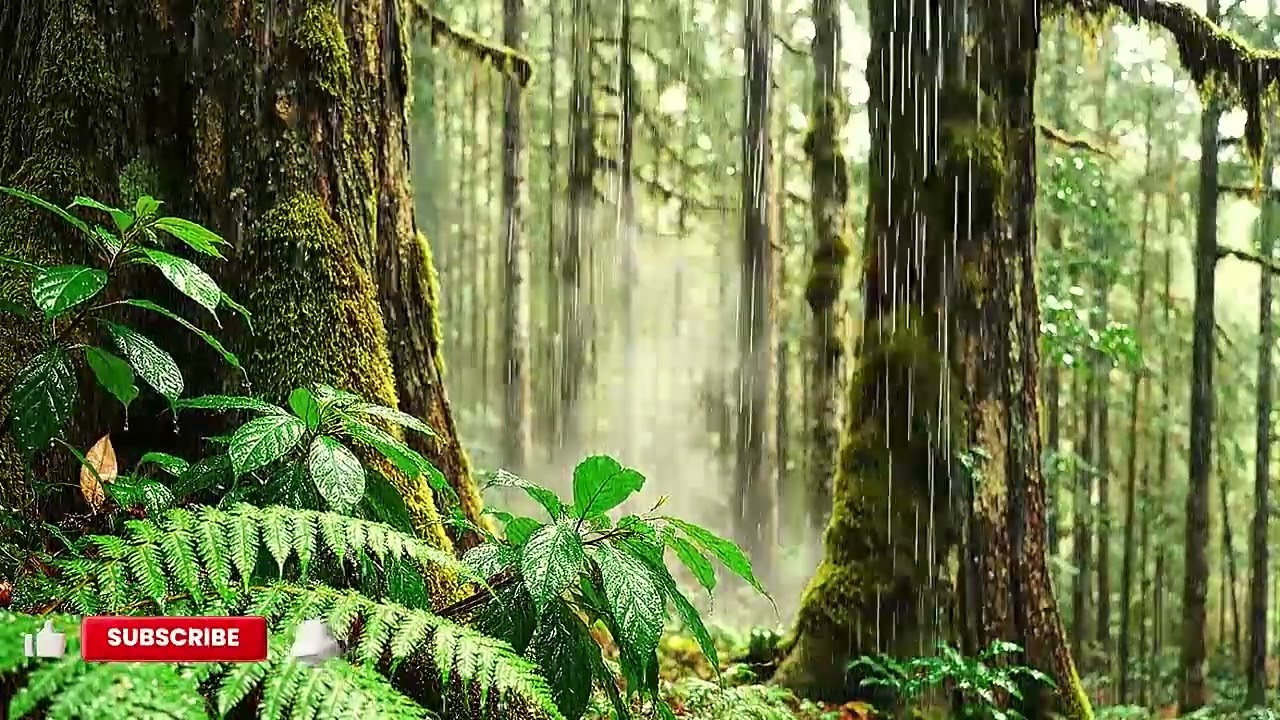 🌧️ You’ll Fall Asleep in Minutes | Deep Forest Rain at Night 😴🌲