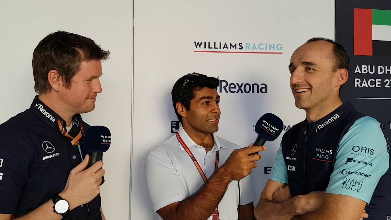 Robert Kubica & Rob Smedley join Karun Chandhok for Williams TV in Abu Dhabi
