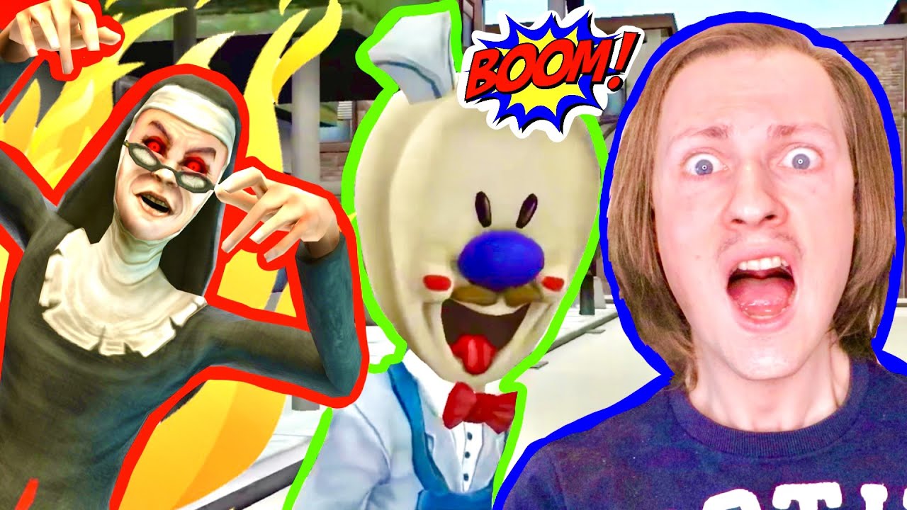 EVIL NUN à ÉCRASÉ le PÈRE du GLACIER PSYCHOPATHE ! ICE SCREAM 6 Friends Mise à jour   Délires