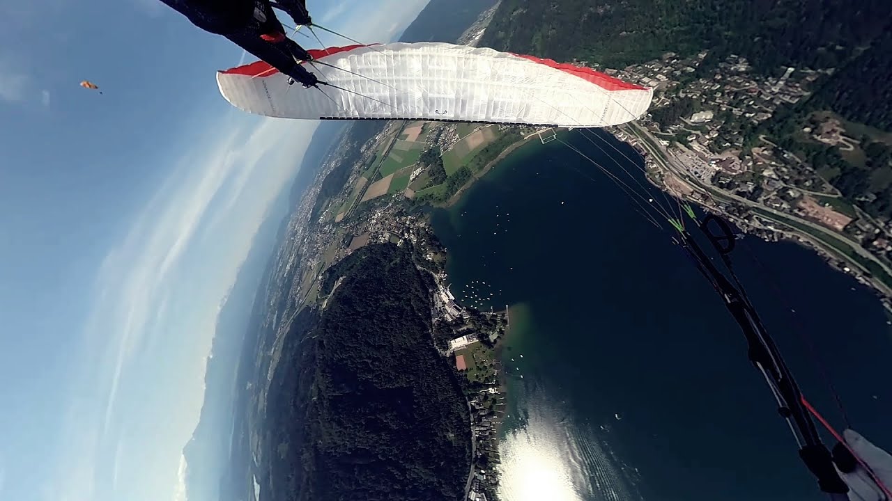 Paragliding wingovers from a carabiner's perspective