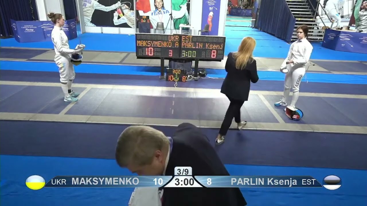 EST vs UKR European Cadets Fencing Championships Team Women's Épée